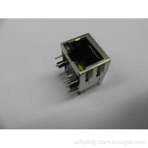 1000BASE Tab Down Single Port RJ45 Ethernet Connector with